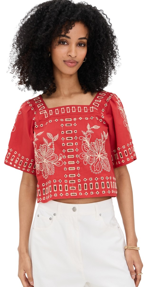 RAILS Laine Top Terracotta