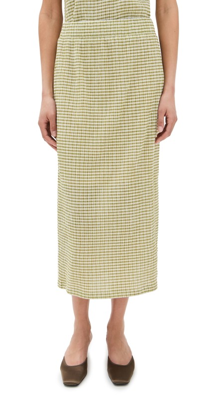 Vince Midi Skirt Herbaria Combo