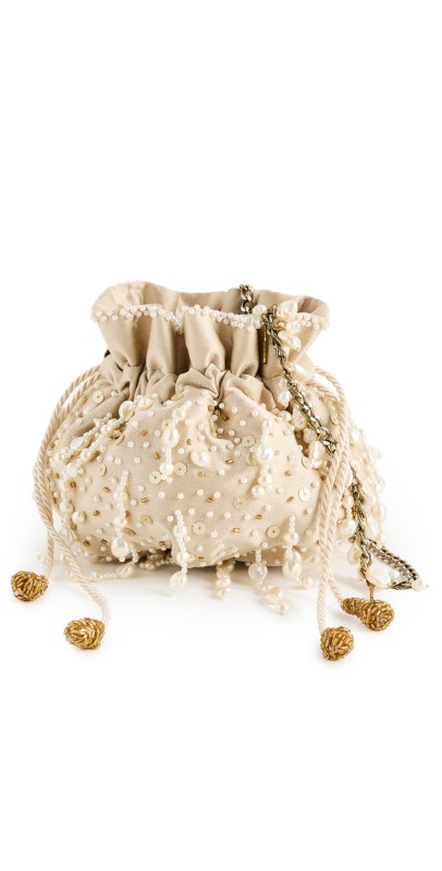 PatBO Patbo x Nannacay Ava Bag Beige And Gold