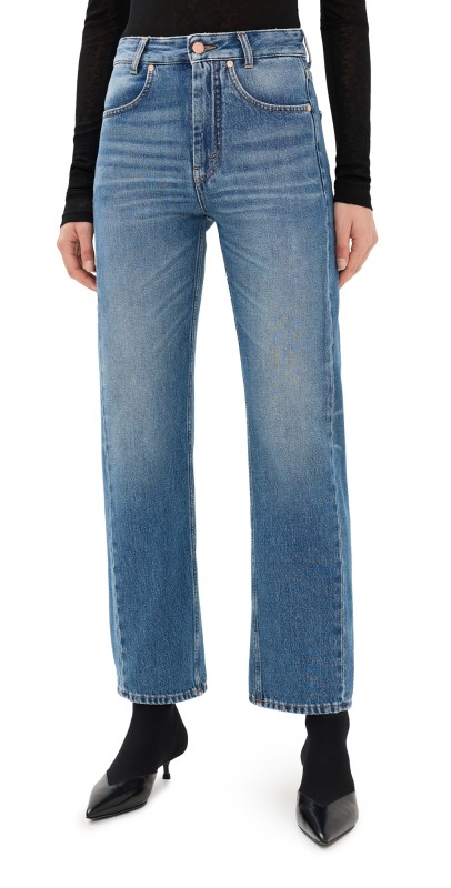 Bite Studios Curved Cotton Denim Jeans Vintage Light Blue