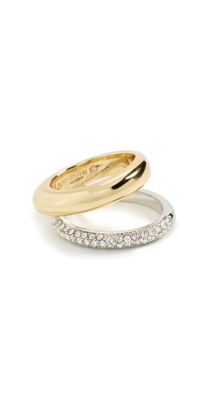 DEMARSON Vida Pave Ring Gold/Silver/Crystal