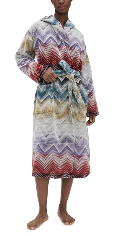 Missoni Marea Hooded Bathrobe Multicolor