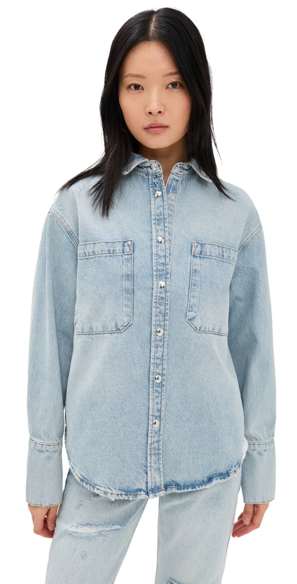 ANINE BING Dante Shirt Bleached Blue