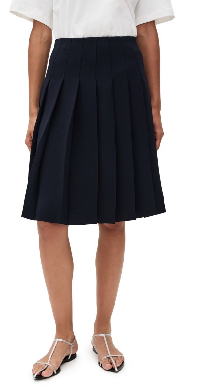 Vince Pleated Short Skirt Coastal