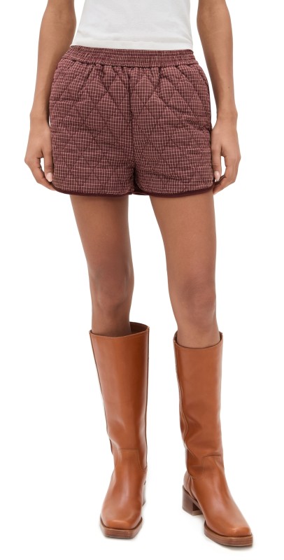 Bailey Rose Quilted Shorts Chocolate