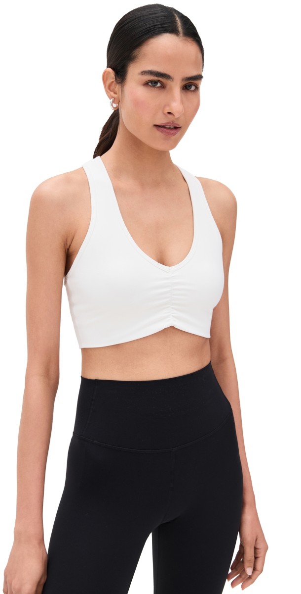 Splits59 Airweight Bra with Ruching White