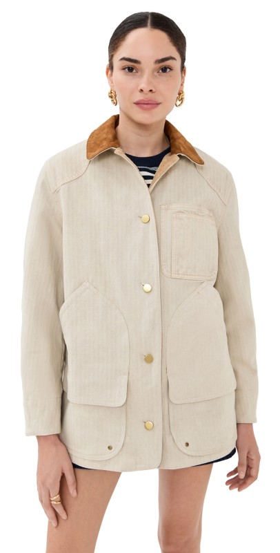 Veronica Beard ABBAS BARN JACKET Light Oatmeal