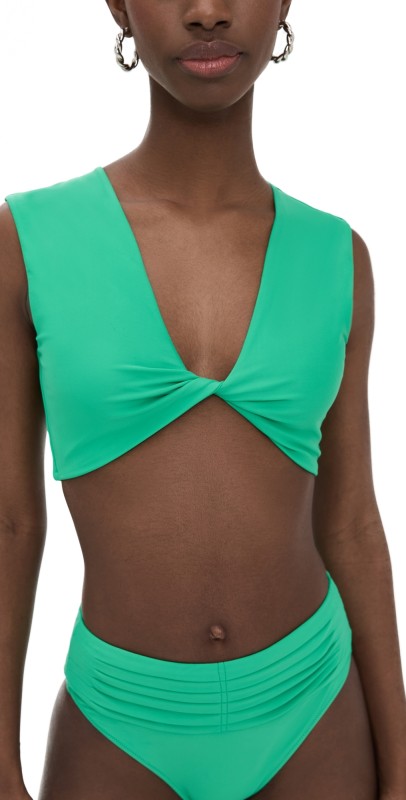 Ramy Brook Oliwia Bikini Top Palm Green