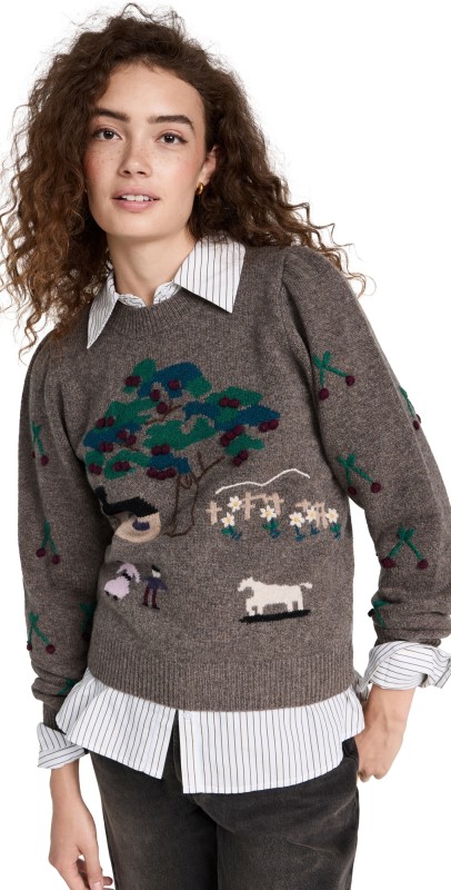 Sea Chelsea Cherry Tree Crew Neck Sweater Multi