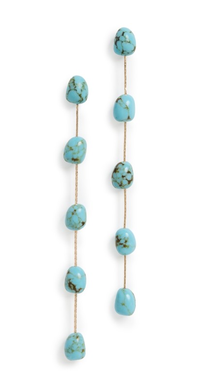 Ettika Dripping Turquoise Delicate Drop Earrings Turquois