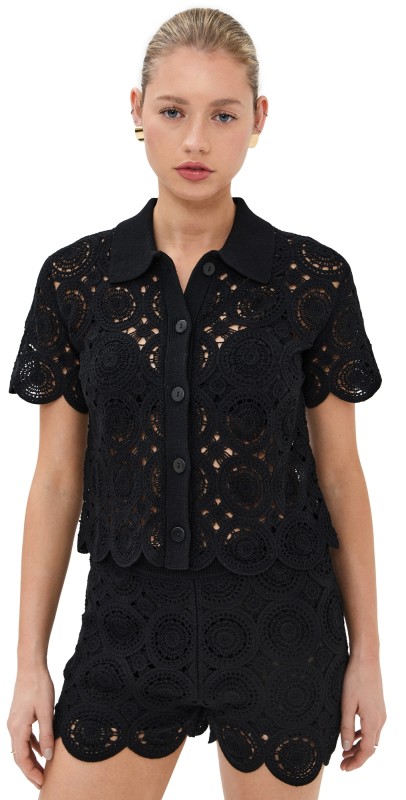 LE BOP Crochet Polo Antique White