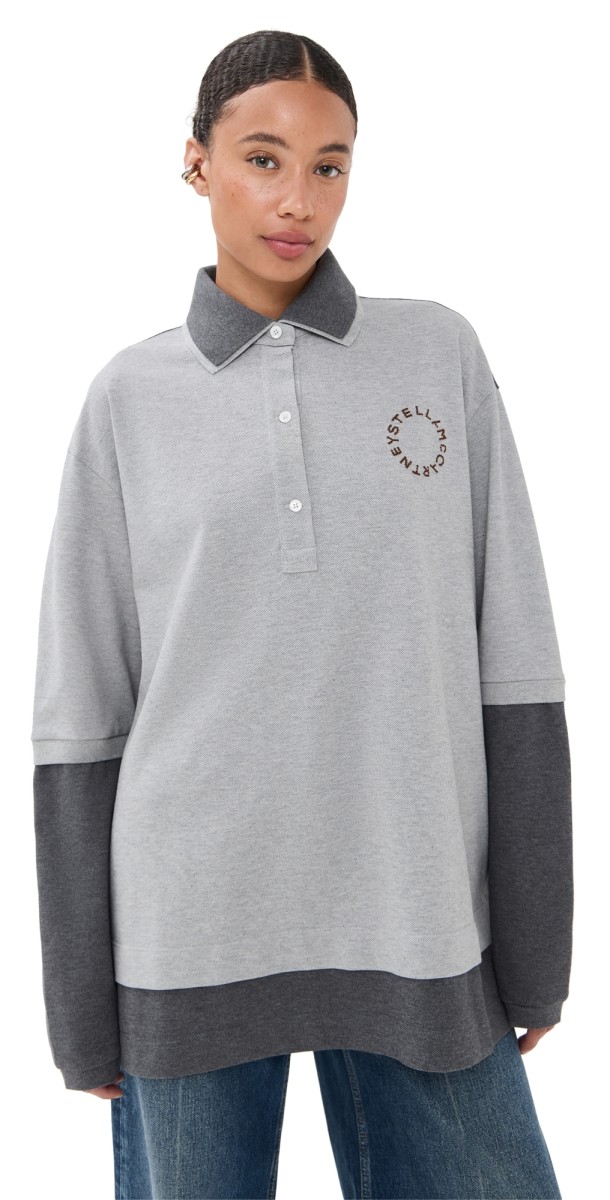 Stella McCartney Double Layered Oversized Polo Multicolor 2