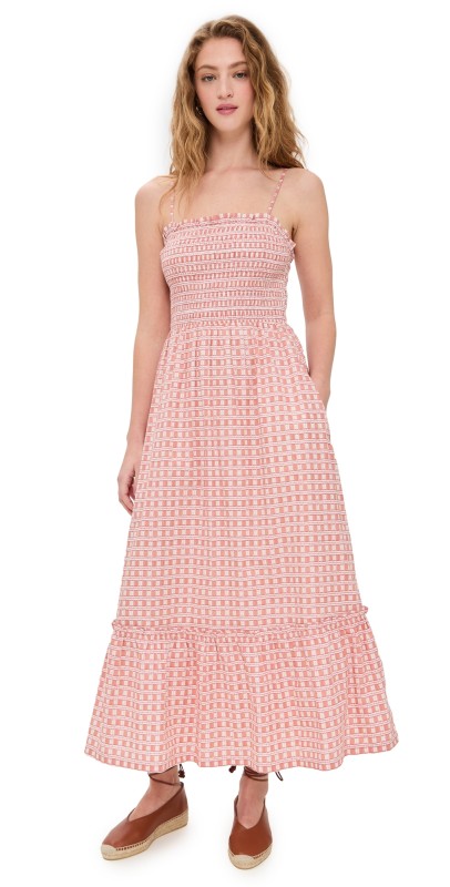 Cleobella Magnolia Ankle Dress Bellini Plaid Print