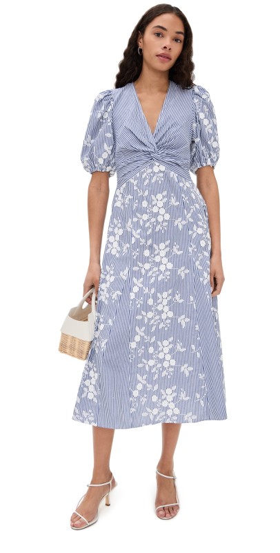 Shoshanna Dion Dress Indigo/Optic