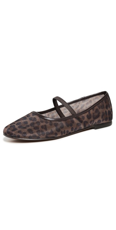 Madewell Cosme Elastic Mesh Mary Janes Light Chestnut Multi