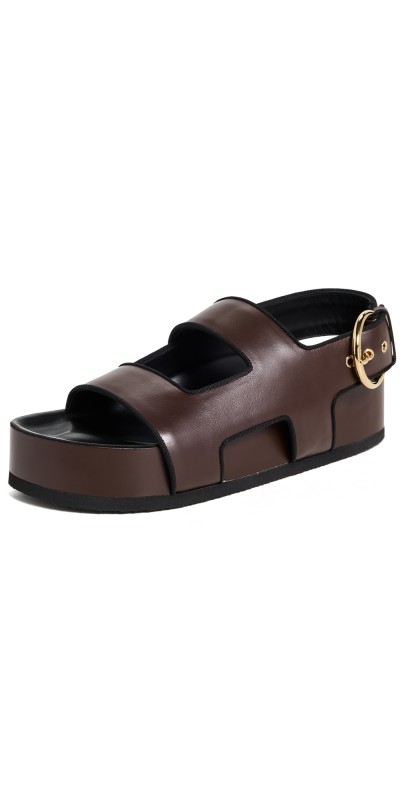 NEOUS Cher Sandals Dark Chocolate/Black