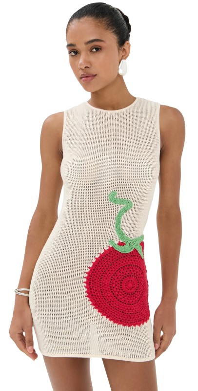 STAUD Bailey Dress Roma Ivory
