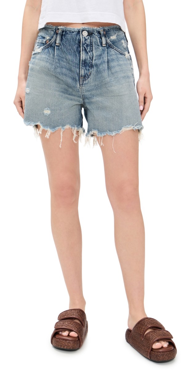 MOUSSY VINTAGE MV Ludlow No Belt Shorts Light Blue
