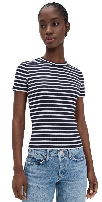 Veronica Beard Jean Pruitt Tee Navy/White