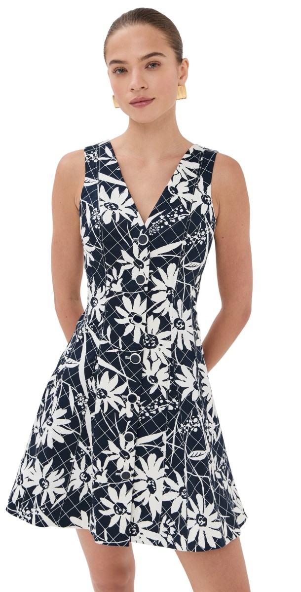 Veronica Beard Lou Mini Dress Navy/Dove