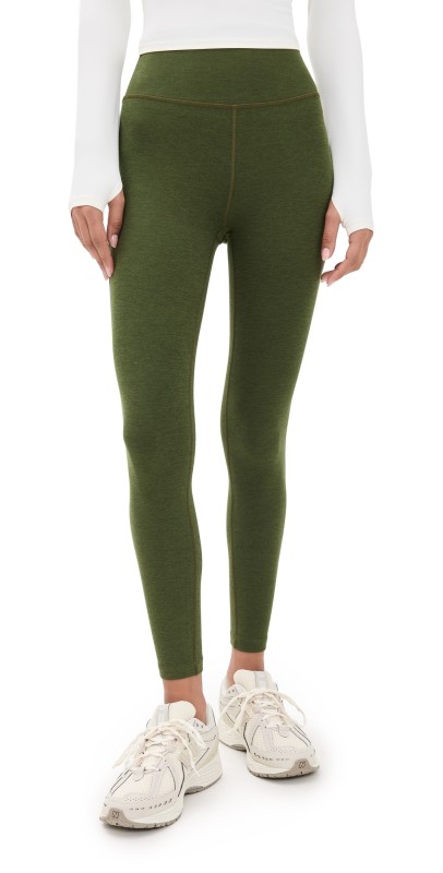 Beyond Yoga Spacedye Ready Midi Leggings Army Green Heather