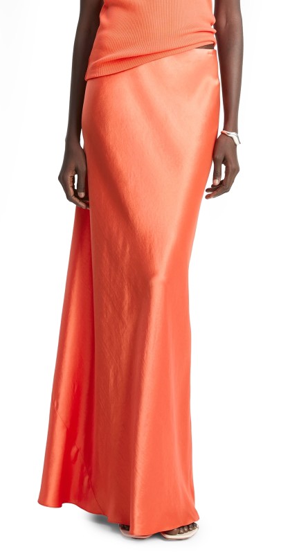 Vince Satin Maxi Skirt Burnt Orchid