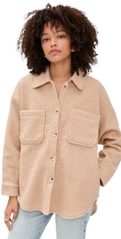 Little Lies Teddy Shacket Camel