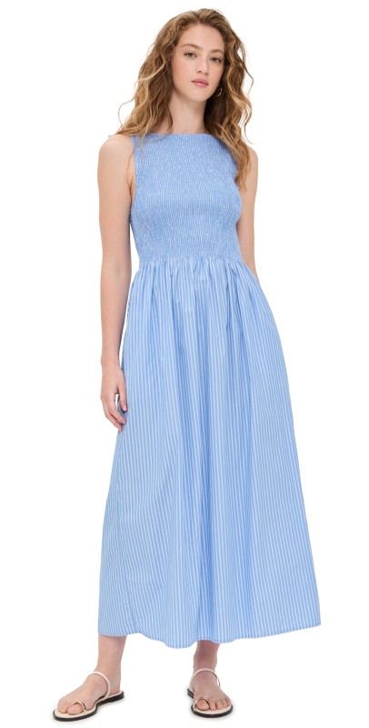 Hill House Home The Cosima Nap Dress Blue Stripe