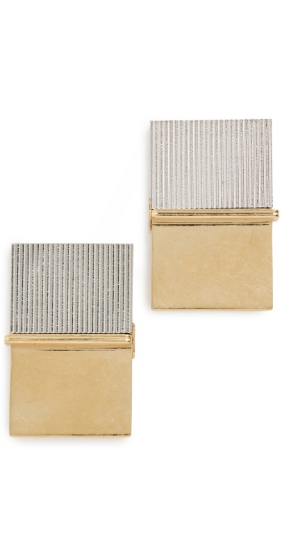 Acne Studios Small Note Pad Earrings Gold
