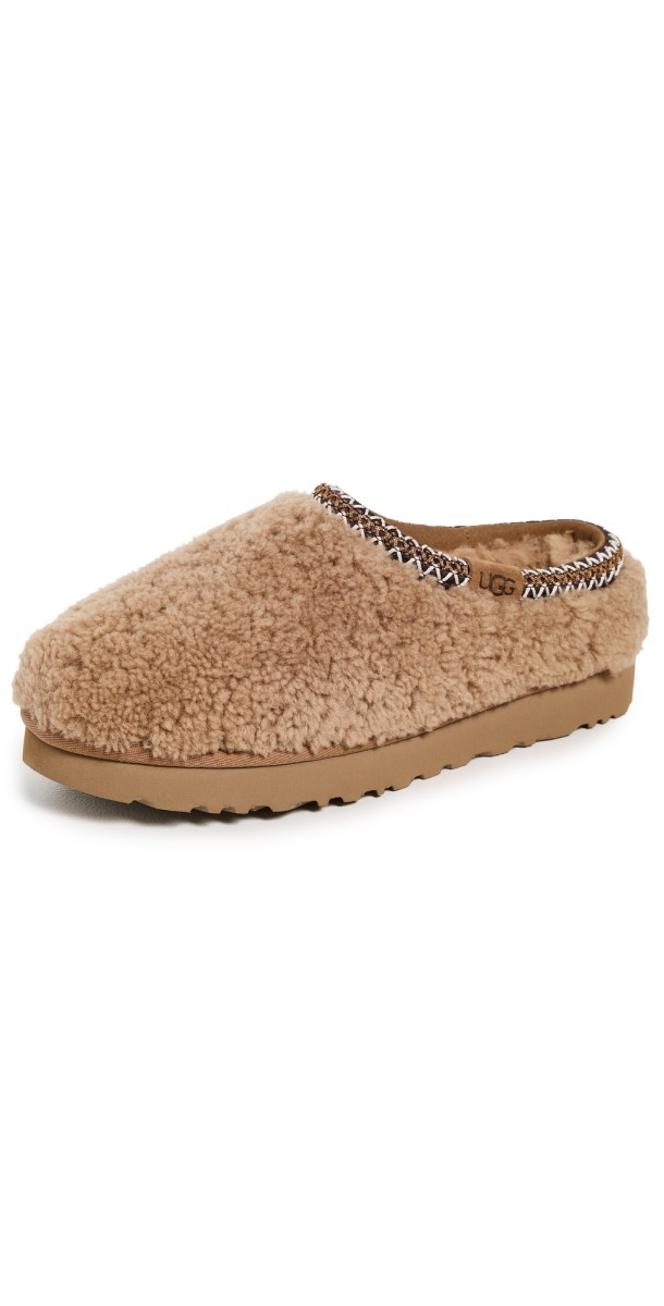 UGG Tasman Maxi Curly Slippers Chestnut