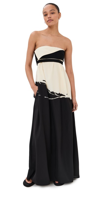 Proenza Schouler Ophelia Dress Black Multi