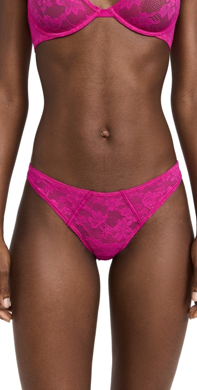 Fleur du Mal Le Stretch Lace Cheeky Panties Big Spender