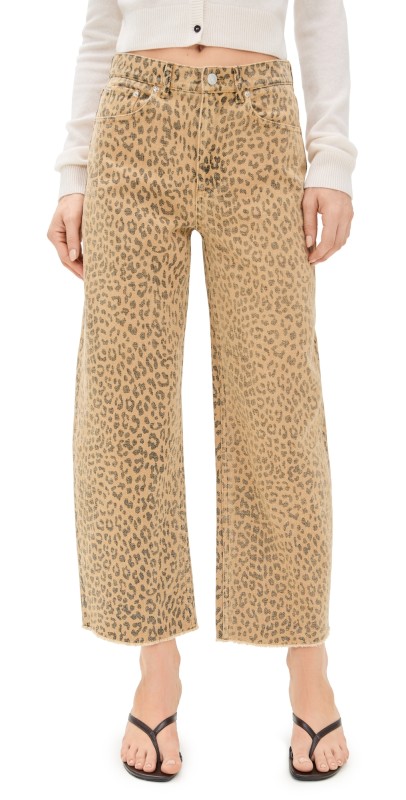 LE JEAN Nomad Jean Ankle Jeans Camel Leopard