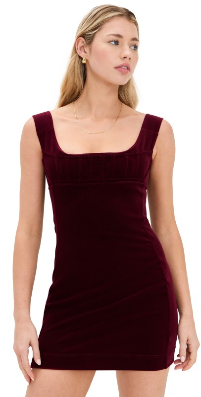 Miaou Vivi Dress Maroon
