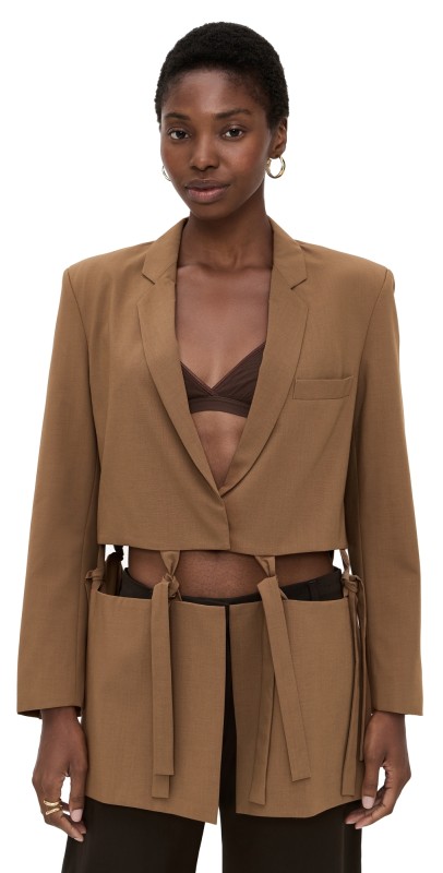 MEIMEIJ Cutout Blazer Sigaro