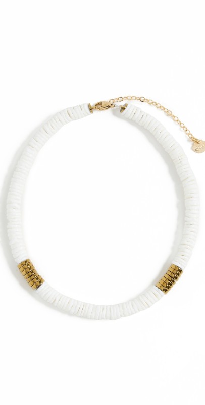 Hijas de Puka Sea Shell Puka Necklace Whit