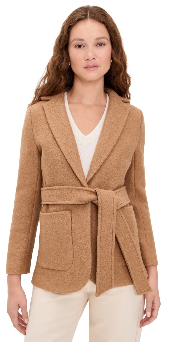 Marea Boiled Wool Blazer Camel