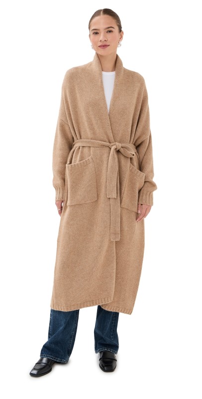 Sablyn Sullivan Cashmere Belted Shawl Duster Camel
