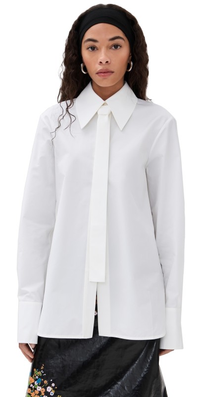 Jil Sander Shirt with Tie Optic White