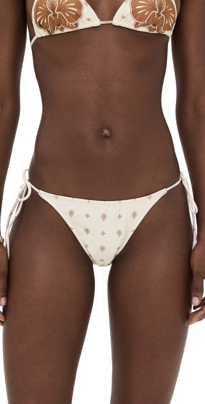 Shani Shemer Tuli Bikini Bottoms Brown Print