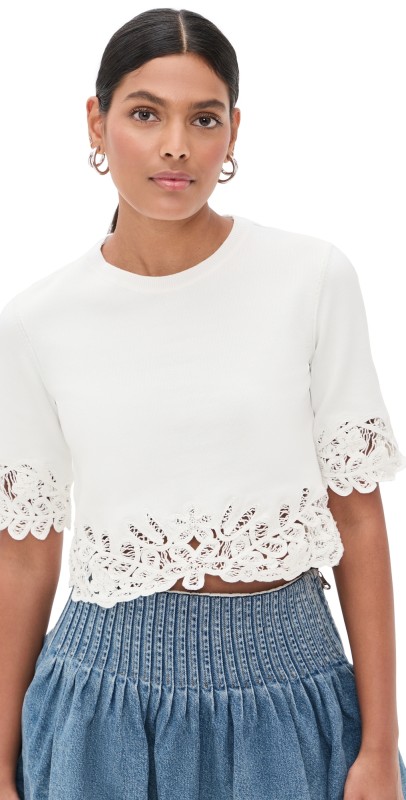 Sea Elke Soutache Sweater White