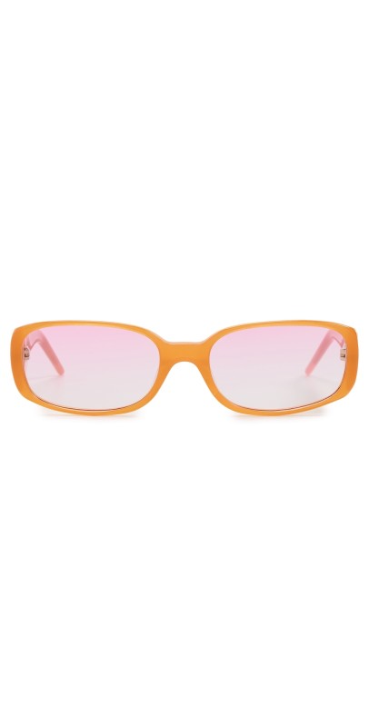 Casablanca Oval Stripe Acetate Sunglasses Orange/Pink