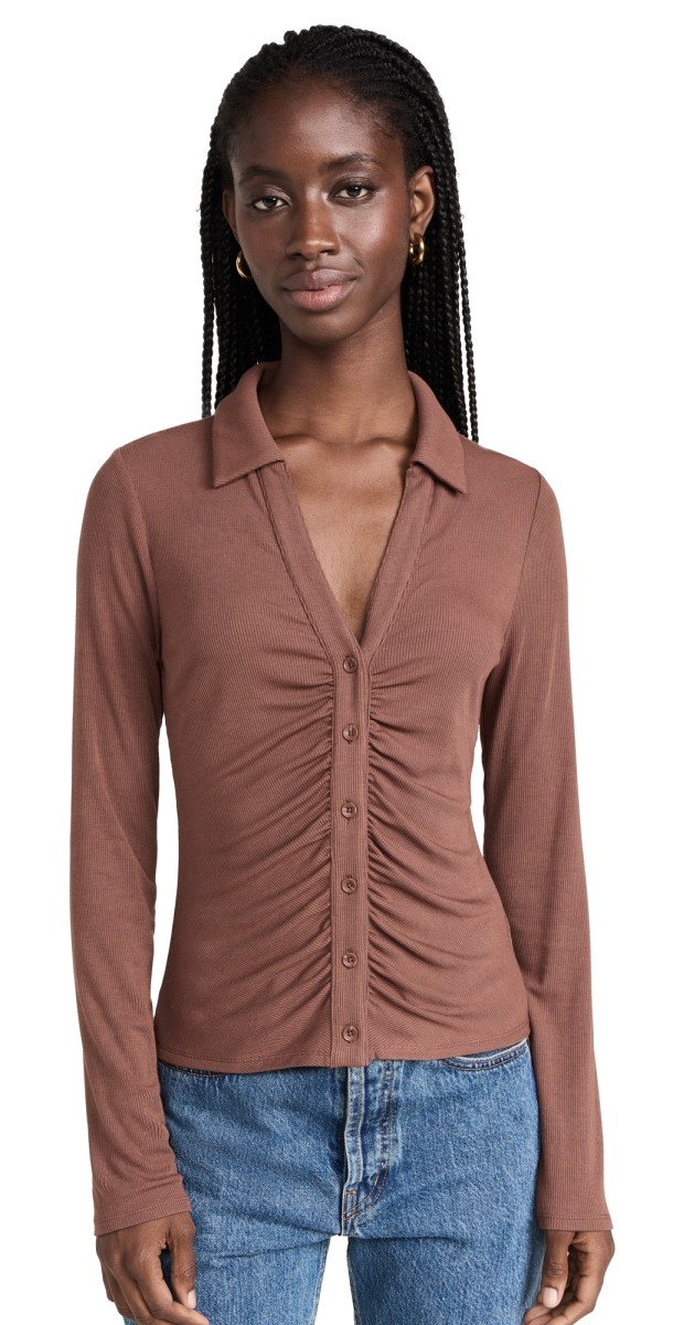 PAIGE Lafayette Top Rosewood