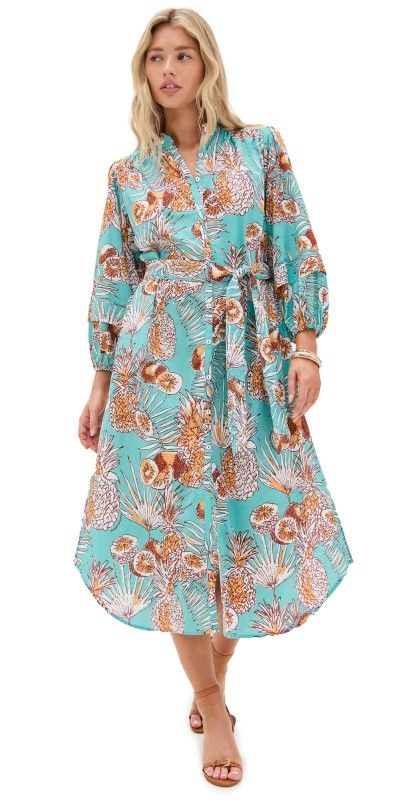 Poupette St Barth Long Dress Cathy Dress Mint Karibia