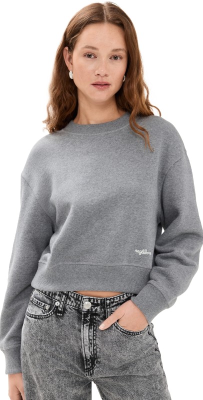 rag & bone Vintage Terry Sweatshirt Hthrgry