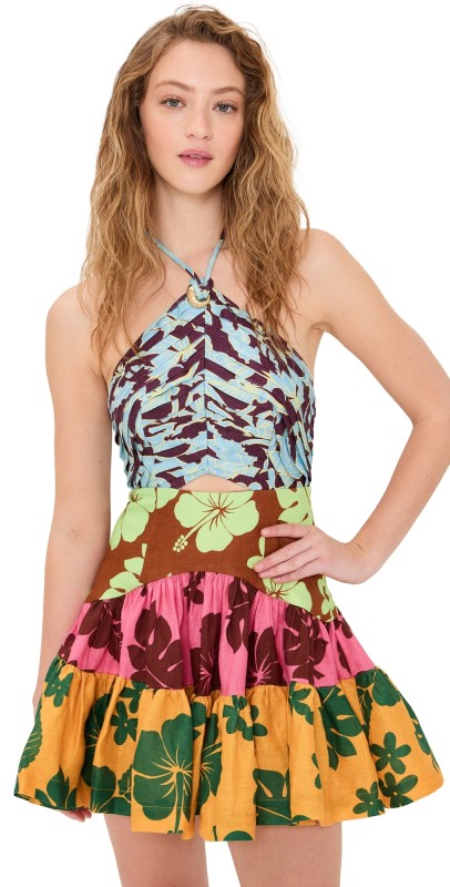 ALÉMAIS Poppy Spliced Mini Dress Multi