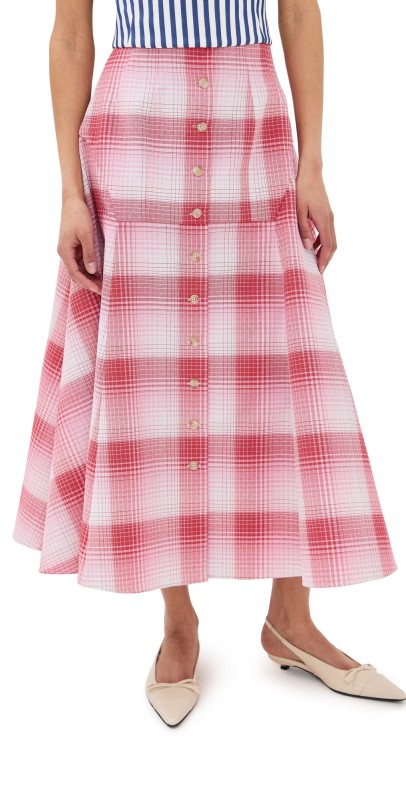 Rosie Assoulin Hippie Skirt Red