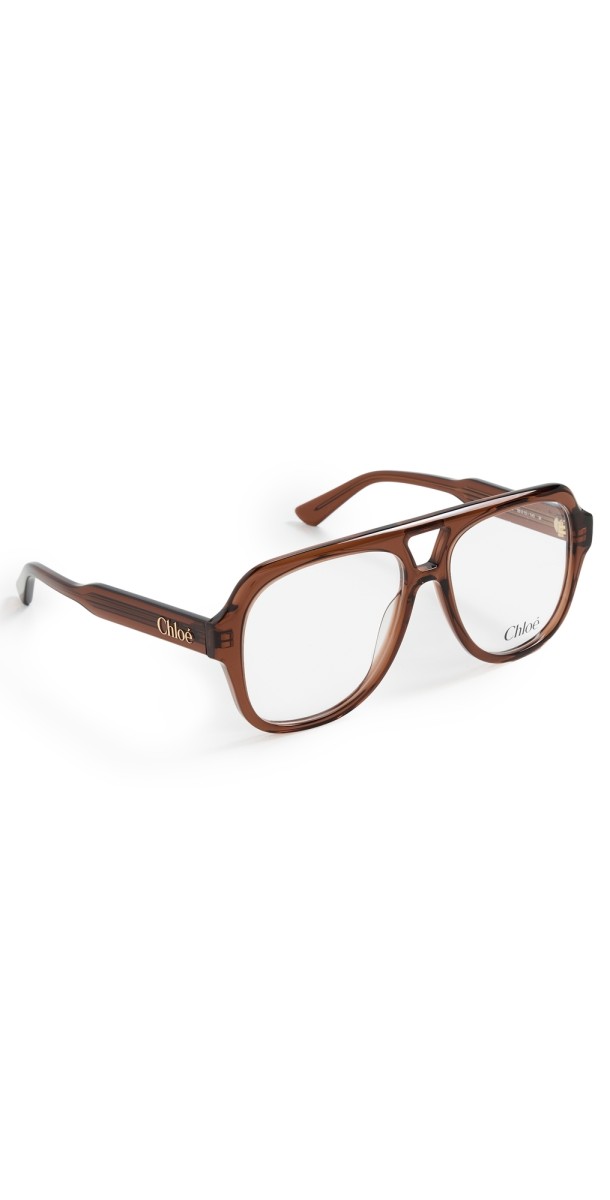 Chloé Aviator Glasses Brown/Transparent