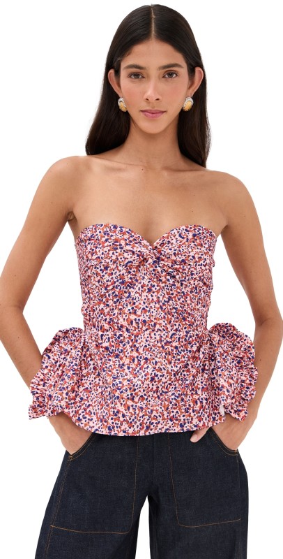 Kika Vargas Tasha Top Pink Dots Pink