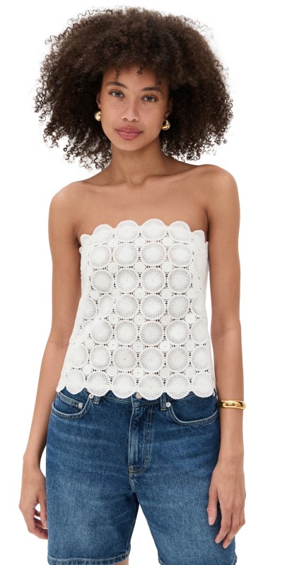 St. Agni Doily Top White